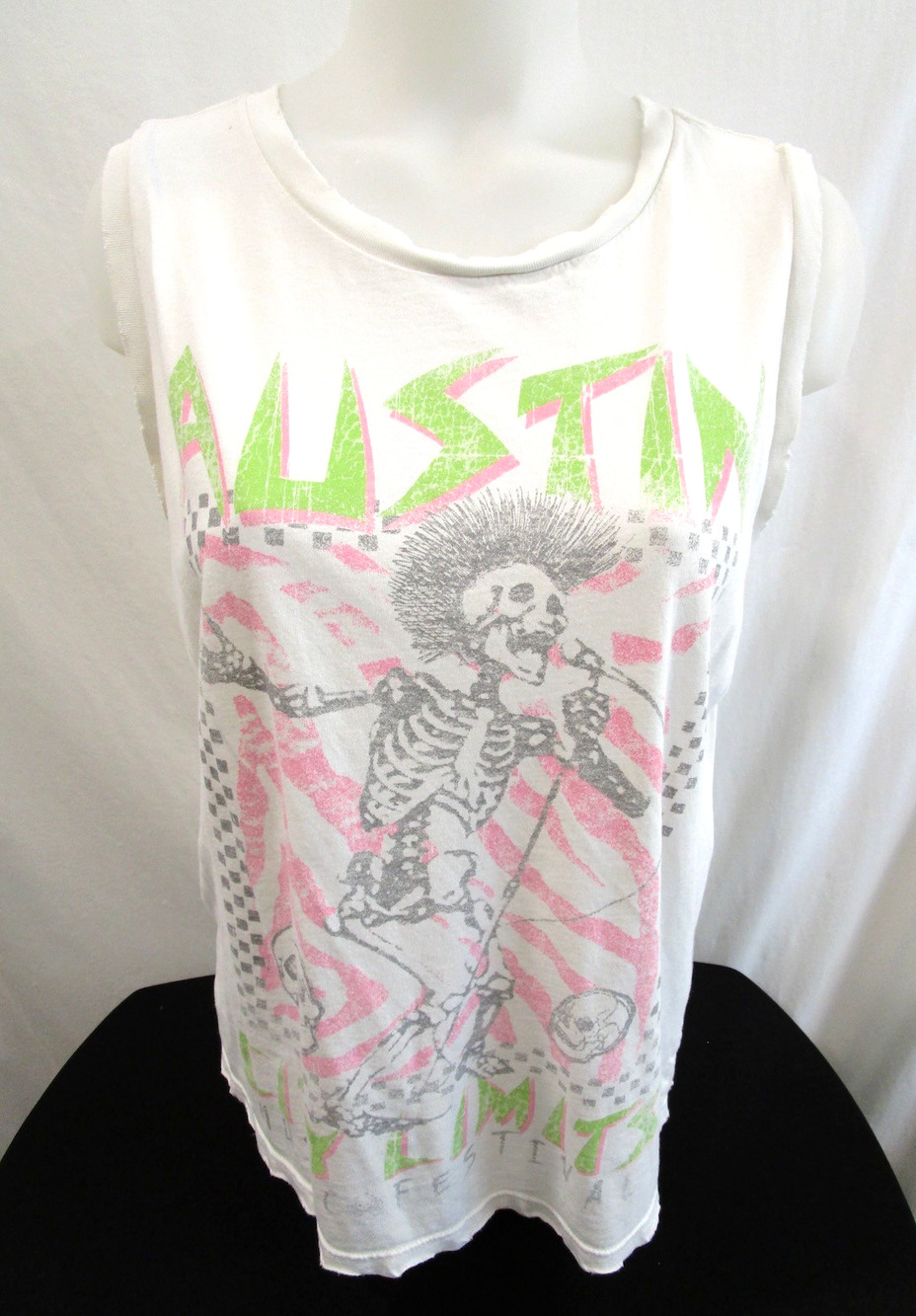 Austin City Limits Music Festival 2022 Oversize White Tank T Shirt Women M